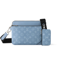 Triple sac bandoulière mono blue