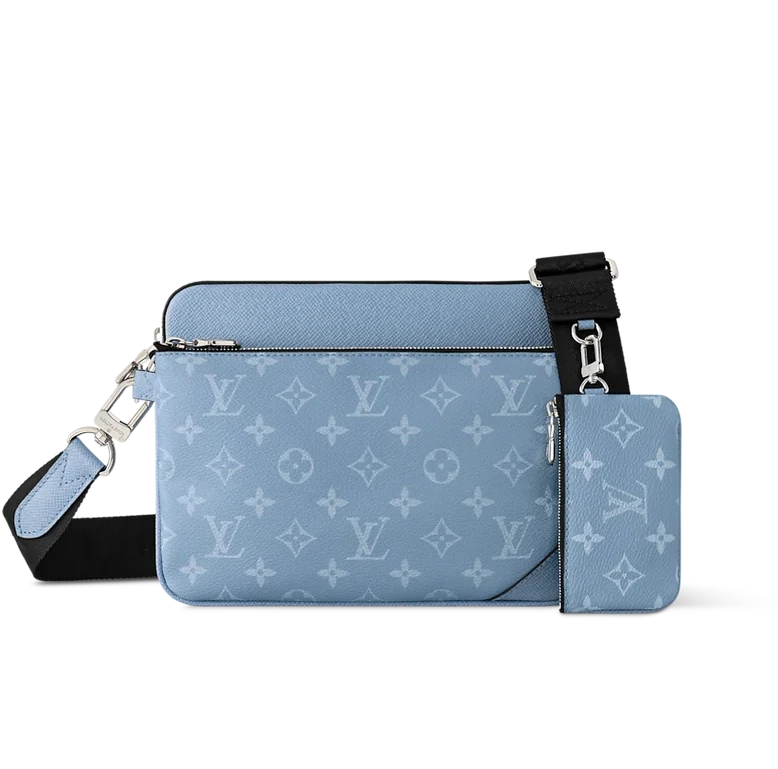 Triple sac bandoulière mono blue
