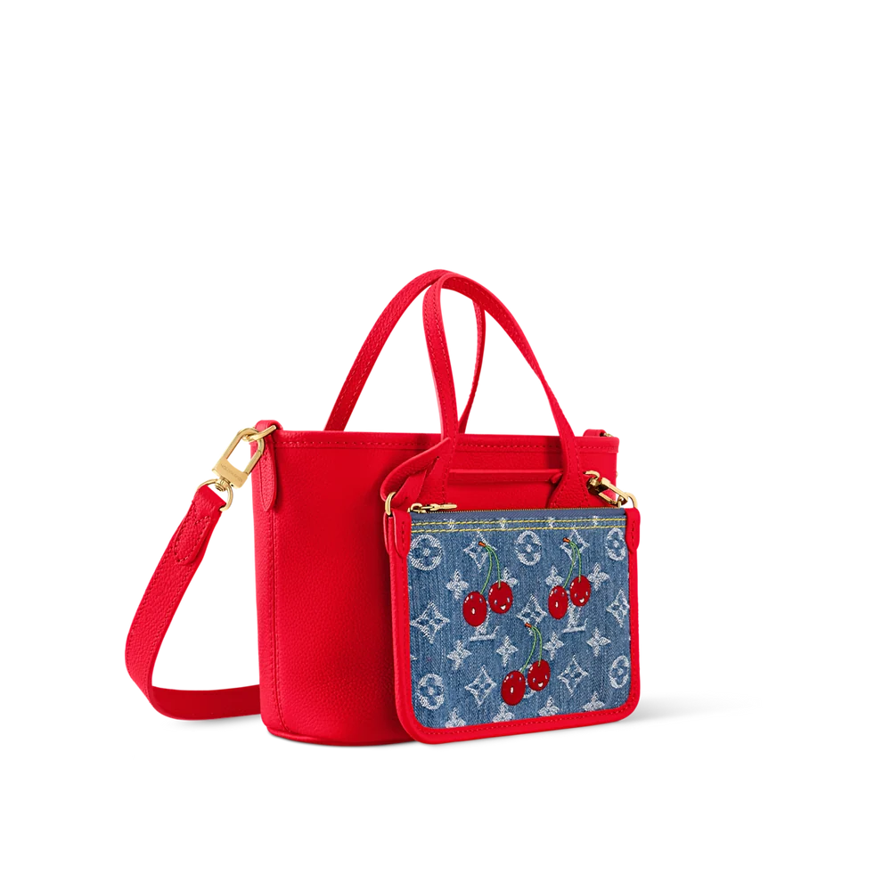 Sac Blue red cerises