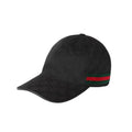 Casquette mono black bandes