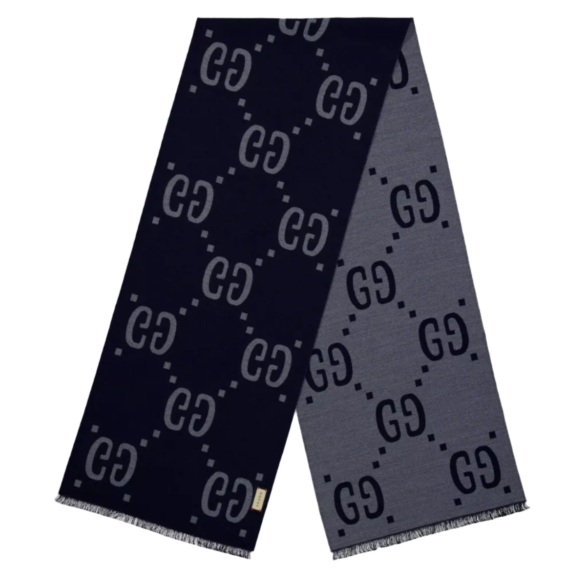 Echarpe blue grey mono