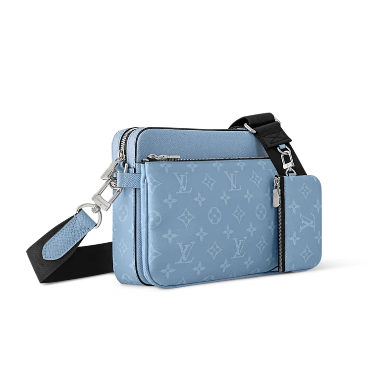 Triple sac bandoulière mono blue